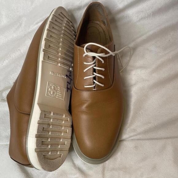 Dr. Martens Bronson Brown Leather Oxfords - White Sole, Size 12, Excellent main image 4